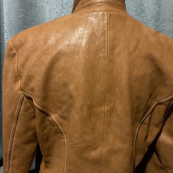 PARRI S Vintage leather jacket made in italy. size 42 - Picture 3 of 14
